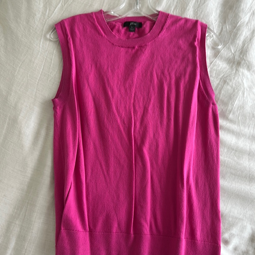 JCREW knit hot pink sweater tank